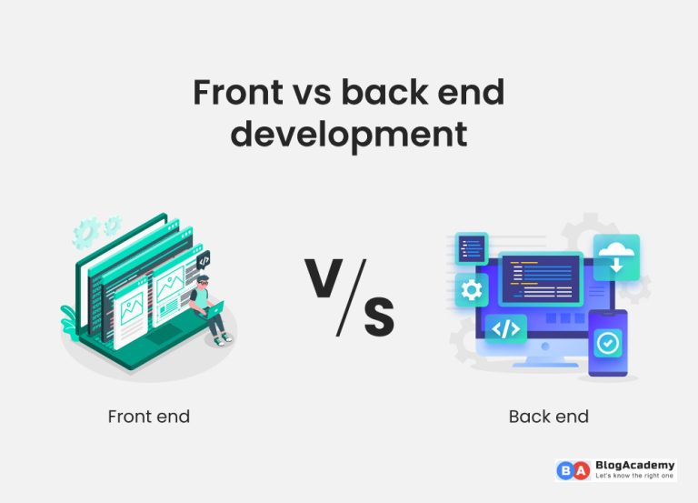 Front end vs back end development - Blog Academy