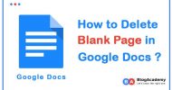 how to delete blank page on google docs