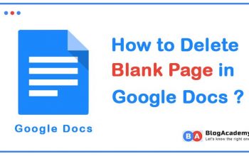 how to delete blank page on google docs