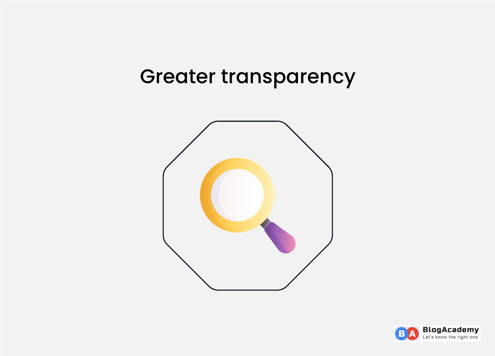 Topmost important feature of blockchain technology Greater transparency 