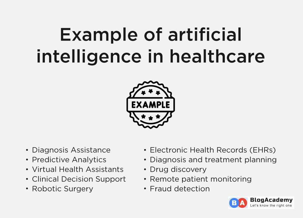 Example of artificial intelligence in healthcare