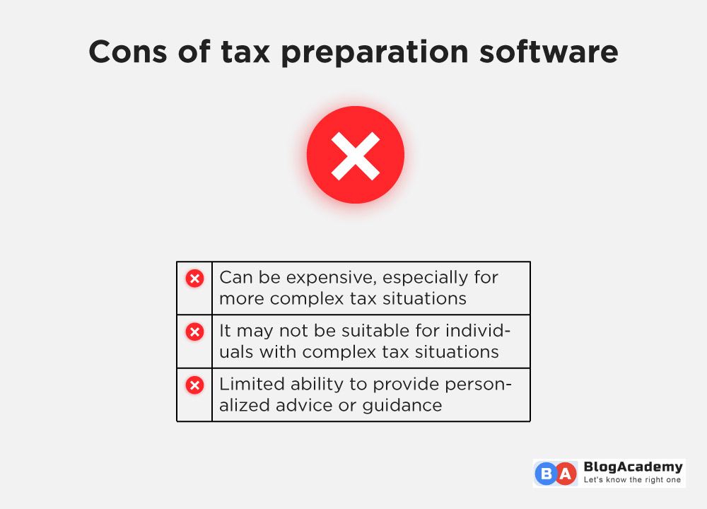 Cons of tax preparation software